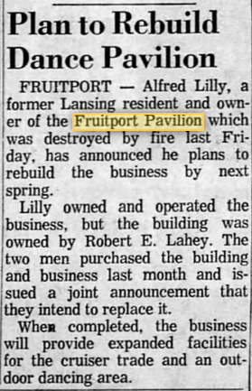 Fruitport Pavilion (Pamona Pavlion) - Jan 1963 Article On Rebuilding (newer photo)